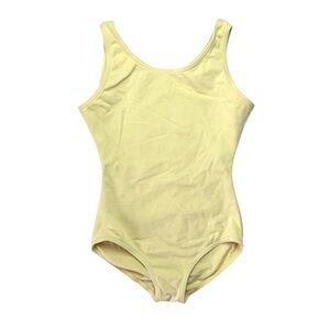 Capezio Cotton Tank Leotard Yellow M (7-8)